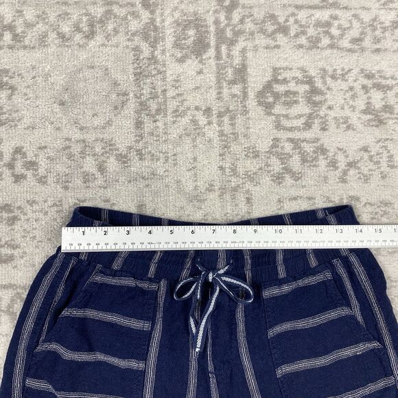 Maurices Shorts Women's Striped Linen Blend High Rise Pull On Weekender Size XS - Picture 3 of 5